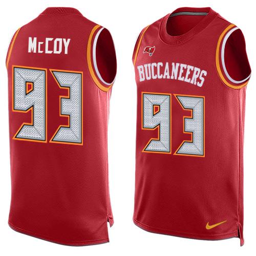 Nike Buccaneers #93 Gerald McCoy Red Team Color Men's Stitched NFL Limited Tank Top Jersey